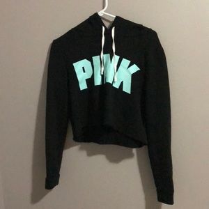 Pink Cropped Hoodie